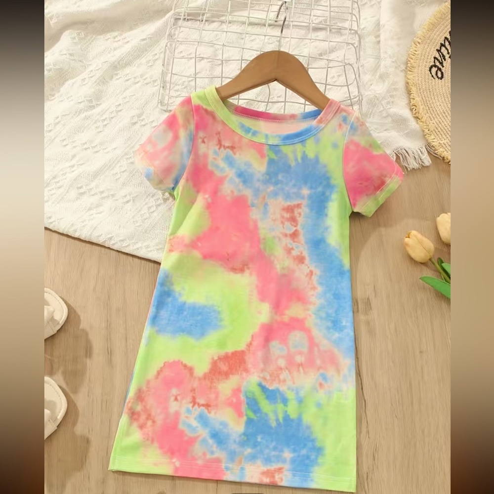 Girls Tye Dye T shirt dress size 5/6